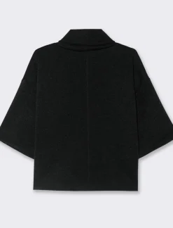 Donna Piazza Italia T-Shirt E Top<Maglia manica a 3/4 con strass - Nero