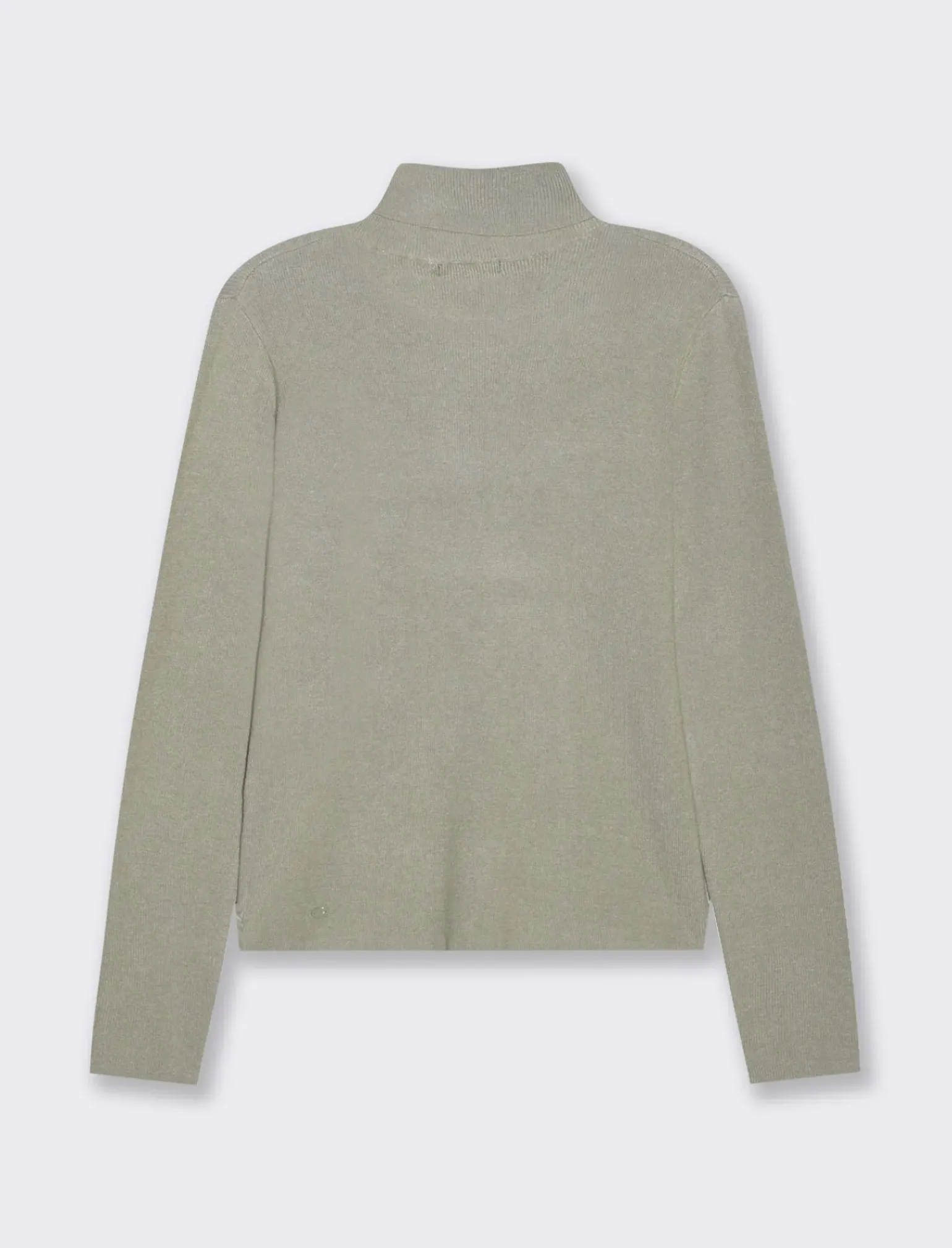 Donna Piazza Italia Donna|Maglieria<Maglia manica lunga con collo alto lavorazione a costina - Verdino