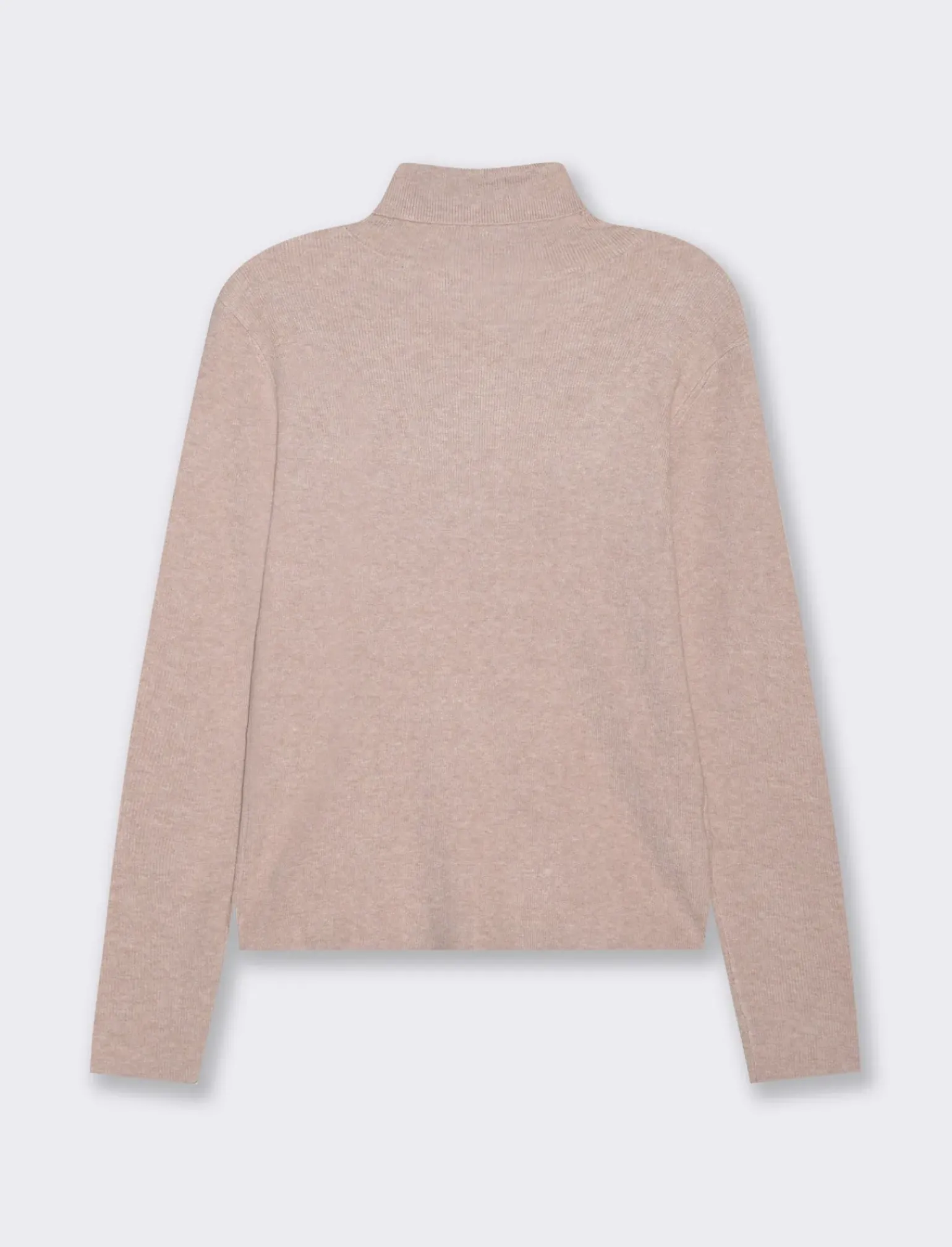 Donna Piazza Italia Donna|Maglieria<Maglia manica lunga con collo alto lavorazione a costina - Rosa antico