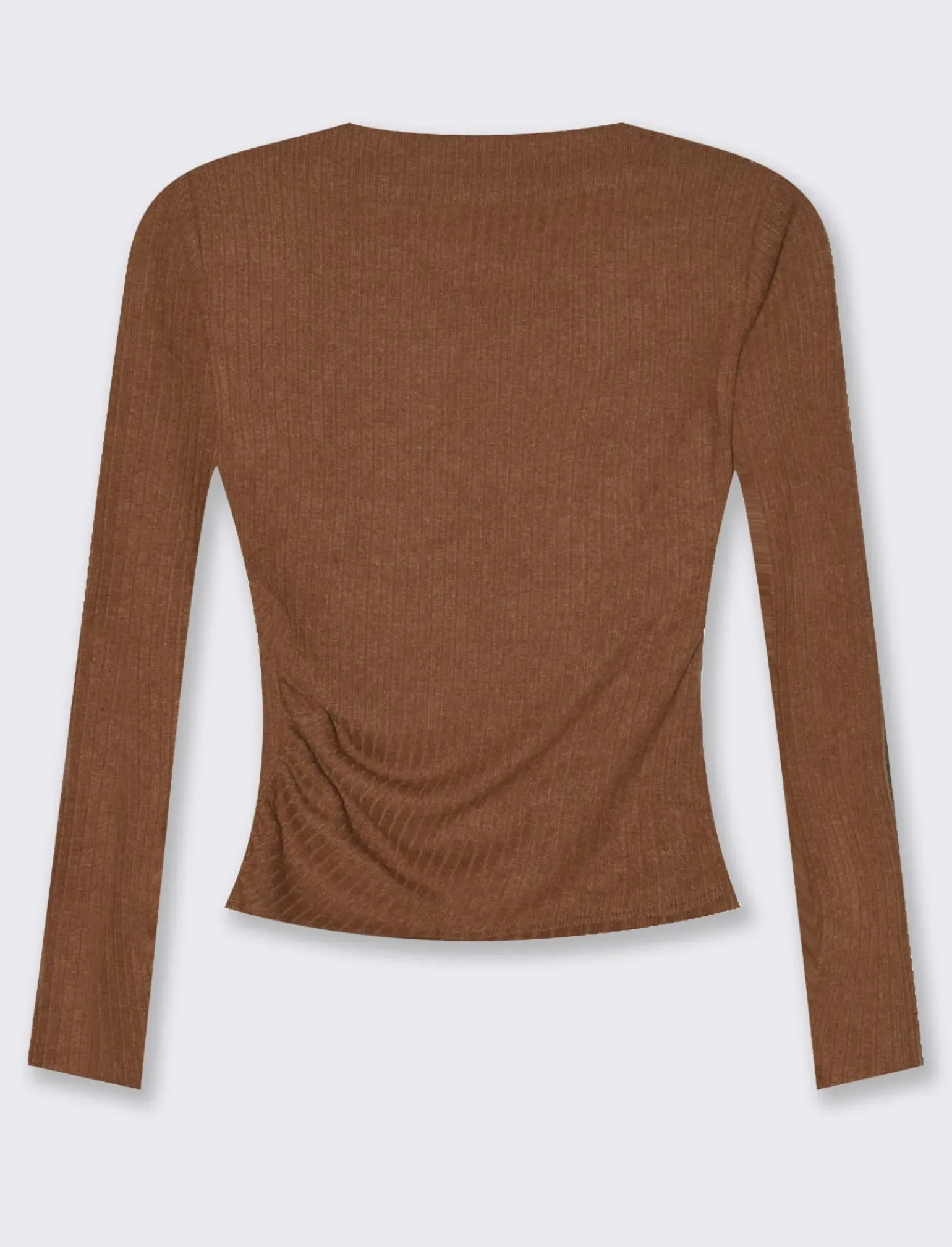 Donna Piazza Italia Maglieria<Maglia manica lunga con scollo a barca vestibilità stretch - Cammello