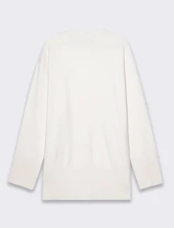 Donna Piazza Italia Donna|Maglieria<Maglia manica lunga giro collo lavorazione punto milano - Avorio