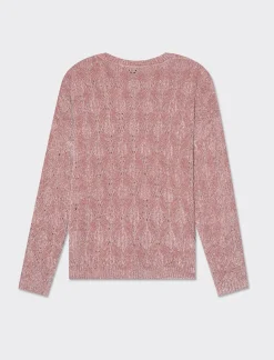 Donna Piazza Italia Maglieria<Maglia manica lunga girocollo con intarsi - antico