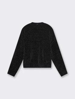 Donna Piazza Italia Maglieria<Maglia manica lunga in ciniglia con giro collo taglio basic -