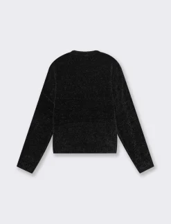 Donna Piazza Italia Maglieria<Maglia manica lunga in ciniglia con giro collo taglio basic -