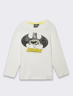 Bambino Piazza Italia Bambino|Maglieria<Maglia manica lunga in jersey con stampe frontali Batman. - sporco
