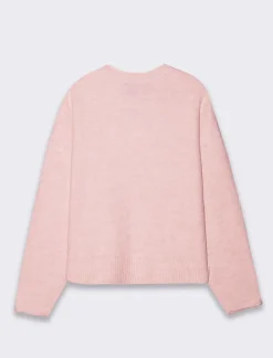 Donna Piazza Italia Donna|Maglieria<Maglia manica lunga mezzo collo con bordo risvoltato - Rosa antico