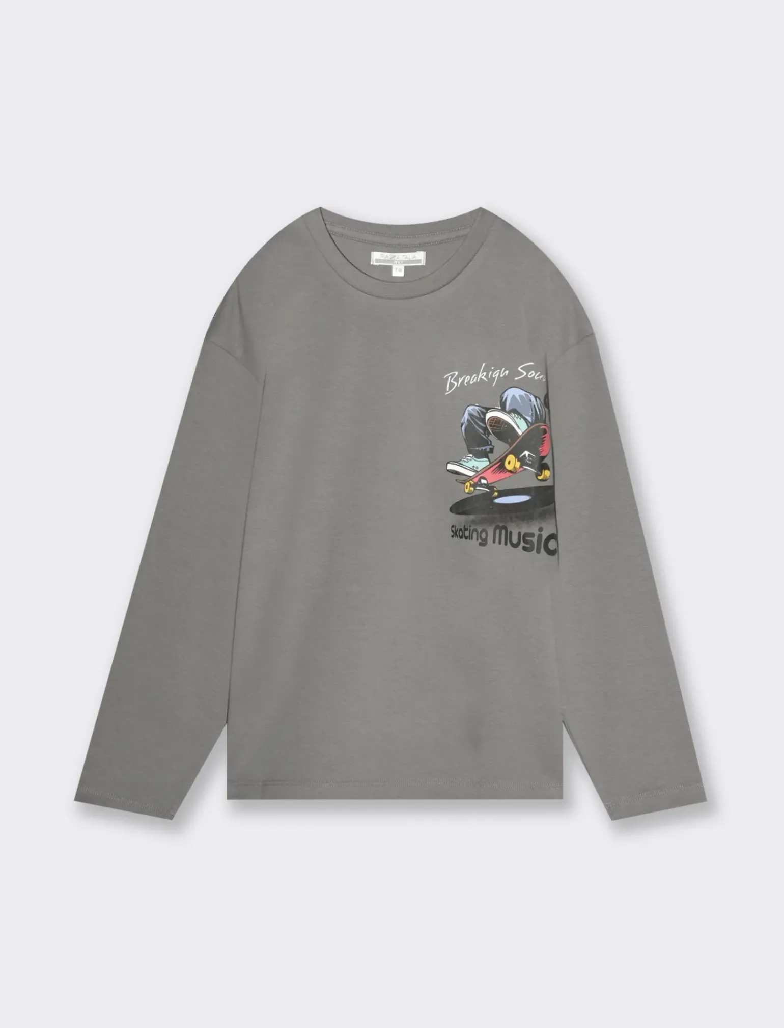 Bambino Piazza Italia Bambino|Maglieria<Maglia mano pesca con maniche lungeh e stampa davanti -