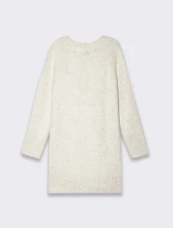 Donna Piazza Italia Donna|Maglieria<Maglia maxipullover con scollo a v profondo. polsi e fondo a costa elastica - Avorio