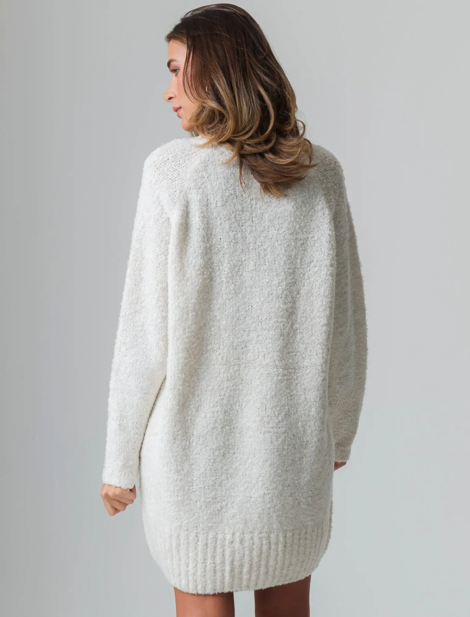 Donna Piazza Italia Donna|Maglieria<Maglia maxipullover con scollo a v profondo. polsi e fondo a costa elastica - Avorio