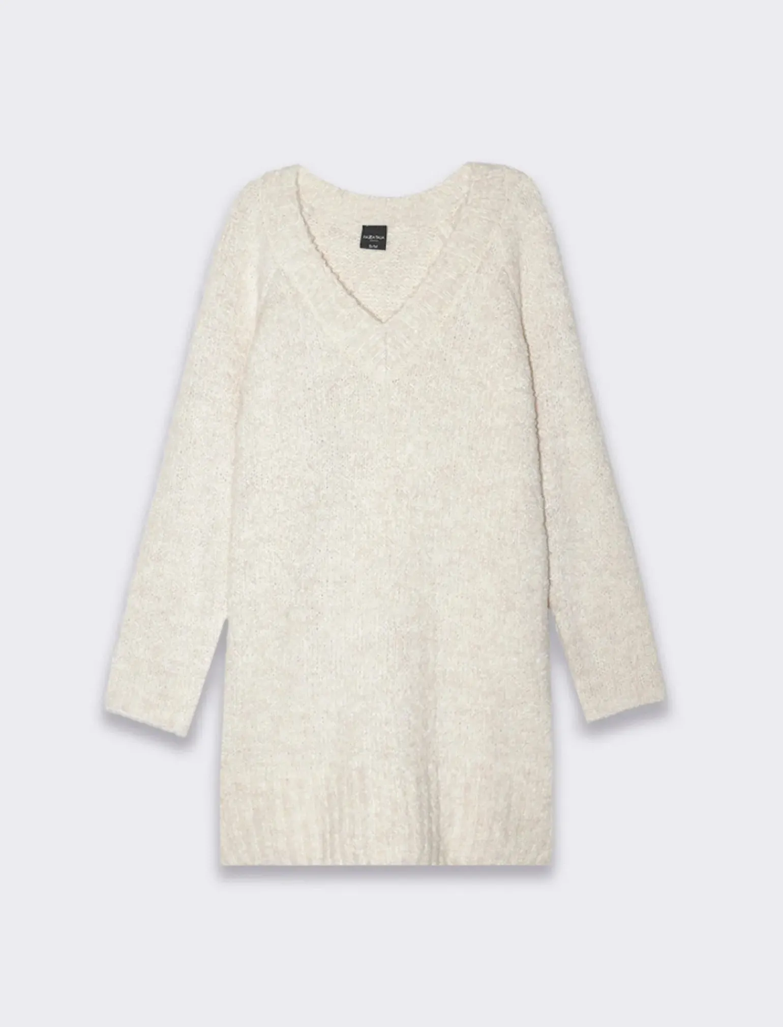 Donna Piazza Italia Donna|Maglieria<Maglia maxipullover con scollo a v profondo. polsi e fondo a costa elastica - Avorio