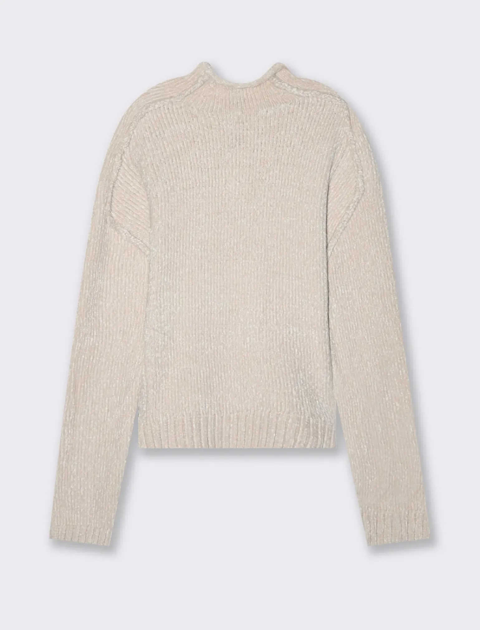 Donna Piazza Italia Donna|Maglieria<Maglia mezzo collo in ciniglia e cuciture in rilievo - Avorio