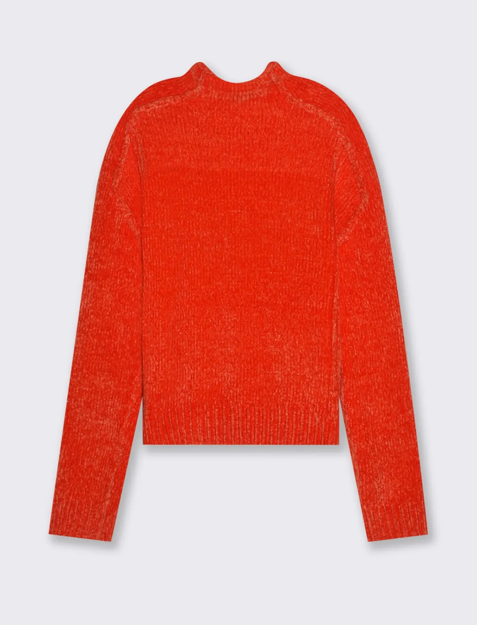 Donna Piazza Italia Donna|Maglieria<Maglia mezzo collo in ciniglia e cuciture in rilievo - scarlatto