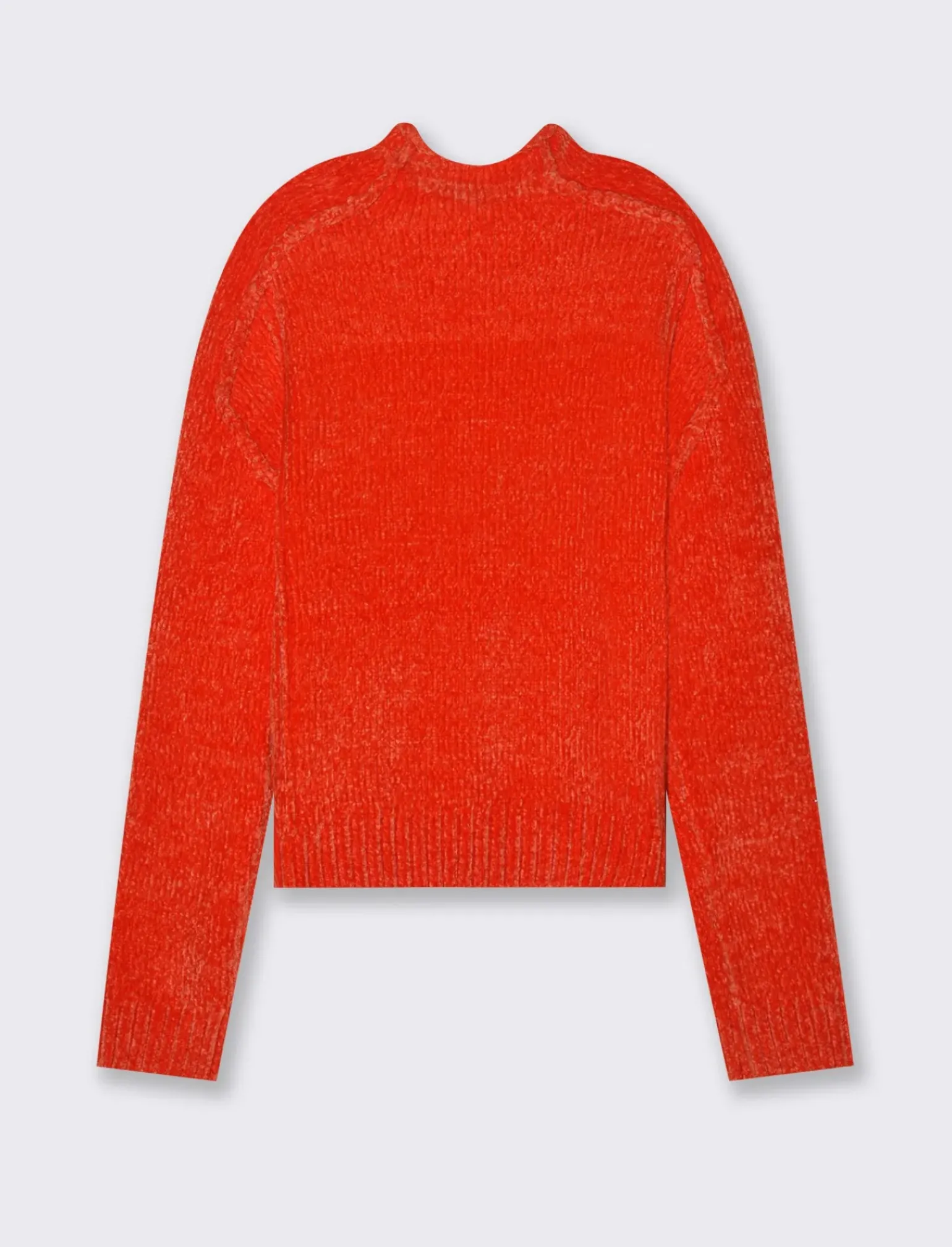 Donna Piazza Italia Donna|Maglieria<Maglia mezzo collo in ciniglia e cuciture in rilievo - scarlatto