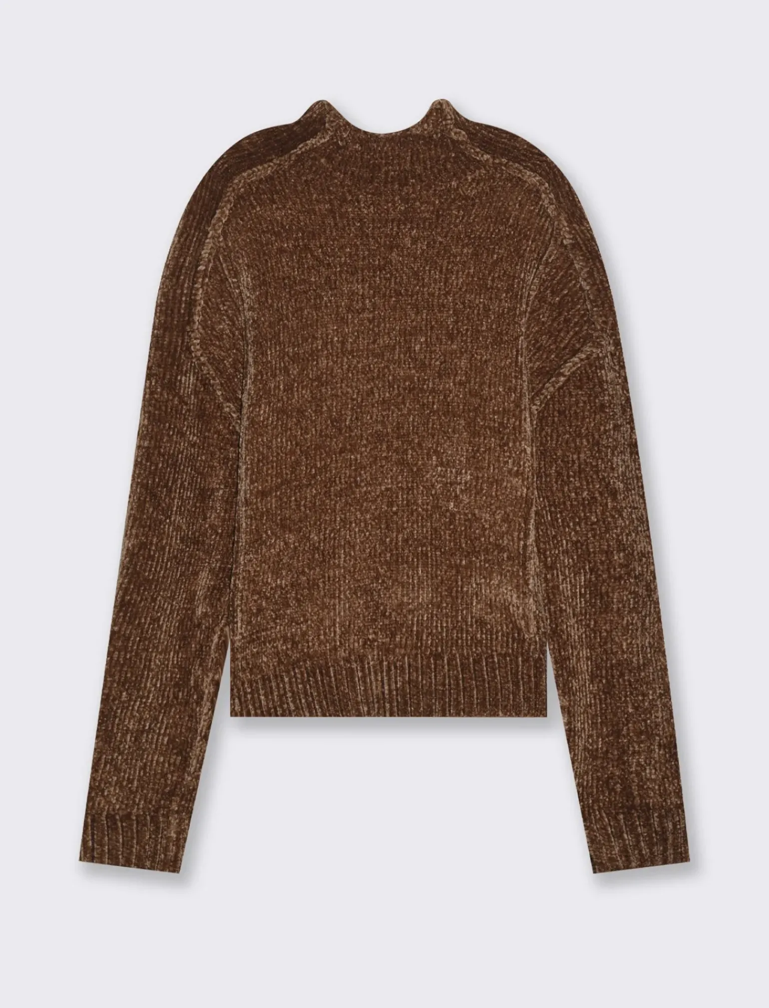 Donna Piazza Italia Donna|Maglieria<Maglia mezzo collo in ciniglia e cuciture in rilievo - Caramello