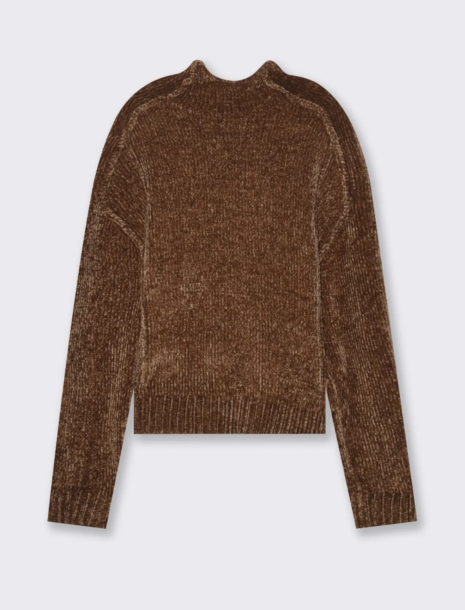 Donna Piazza Italia Donna|Maglieria<Maglia mezzo collo in ciniglia e cuciture in rilievo - Caramello