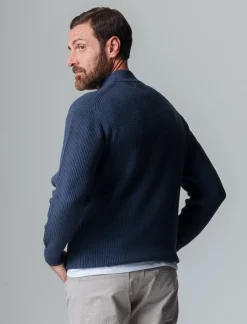 Uomo Piazza Italia Uomo|Maglieria<Maglia mezzo collo lavorazione a coste regular fit - Avion