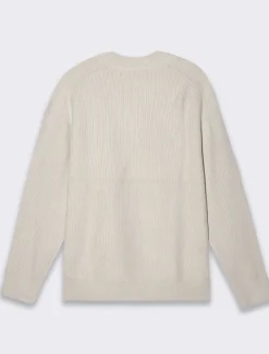 Uomo Piazza Italia Uomo|Maglieria<Maglia mezzo collo lavorazione a coste regular fit - ecru