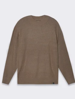 Uomo Piazza Italia Uomo|Maglieria<Maglia mezzo collo lavorazione a coste regular fit - kaki