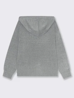 Donna Piazza Italia Donna|Maglieria<Maglia modello felpa con cappuccio e culisse e tasche a marsupio - Grigio scuro