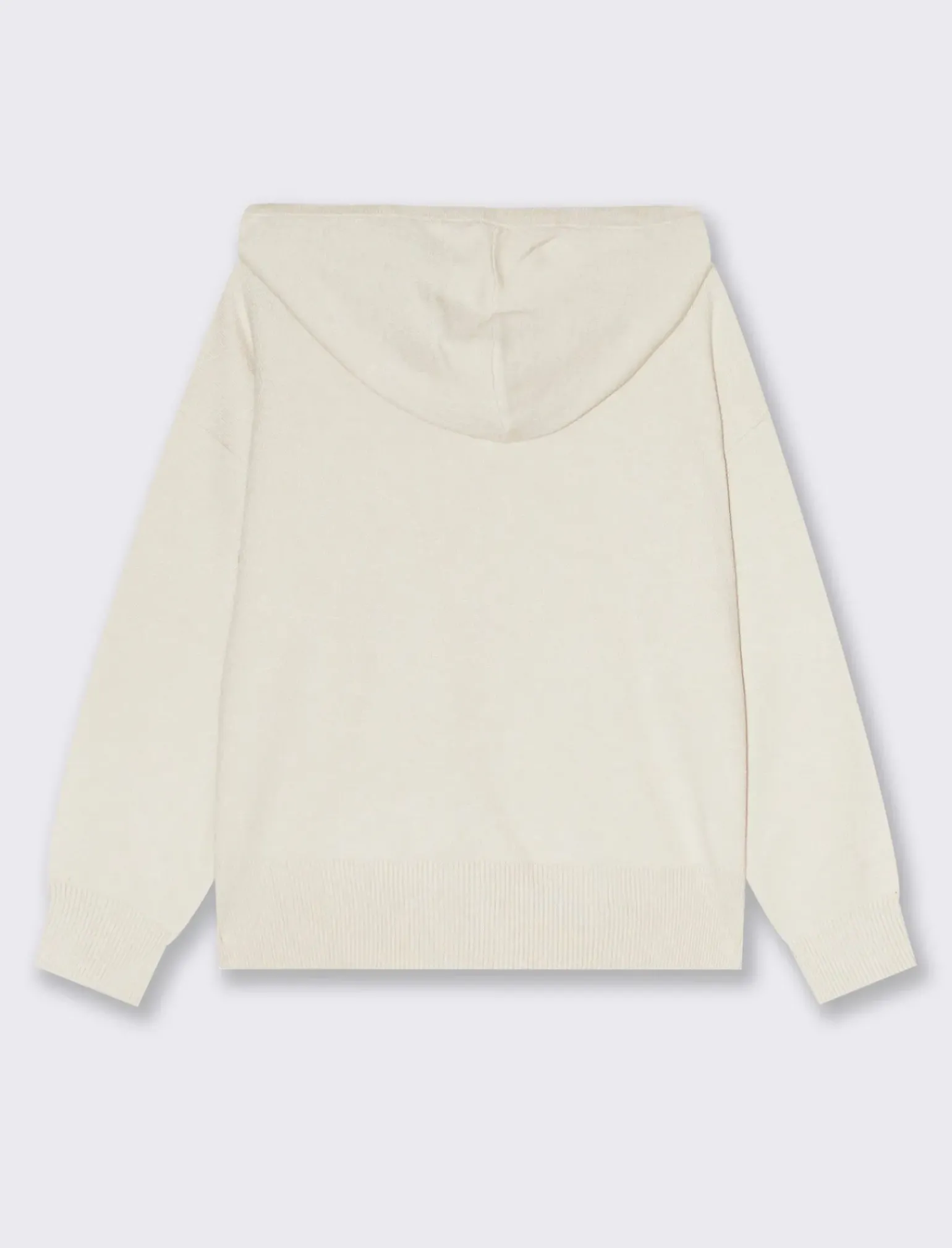 Donna Piazza Italia Donna|Maglieria<Maglia modello felpa con cappuccio e culisse e tasche a marsupio - Avorio