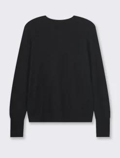 Donna Piazza Italia Donna|Maglieria<Maglia modello girocollo in maglia fine di viscosa con dettaglio bottoni su polsi -