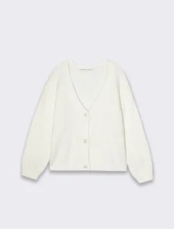 Piazza Italia Bambina|Maglieria<Maglia morbida da bambina con abbottonatura centrale - sporco