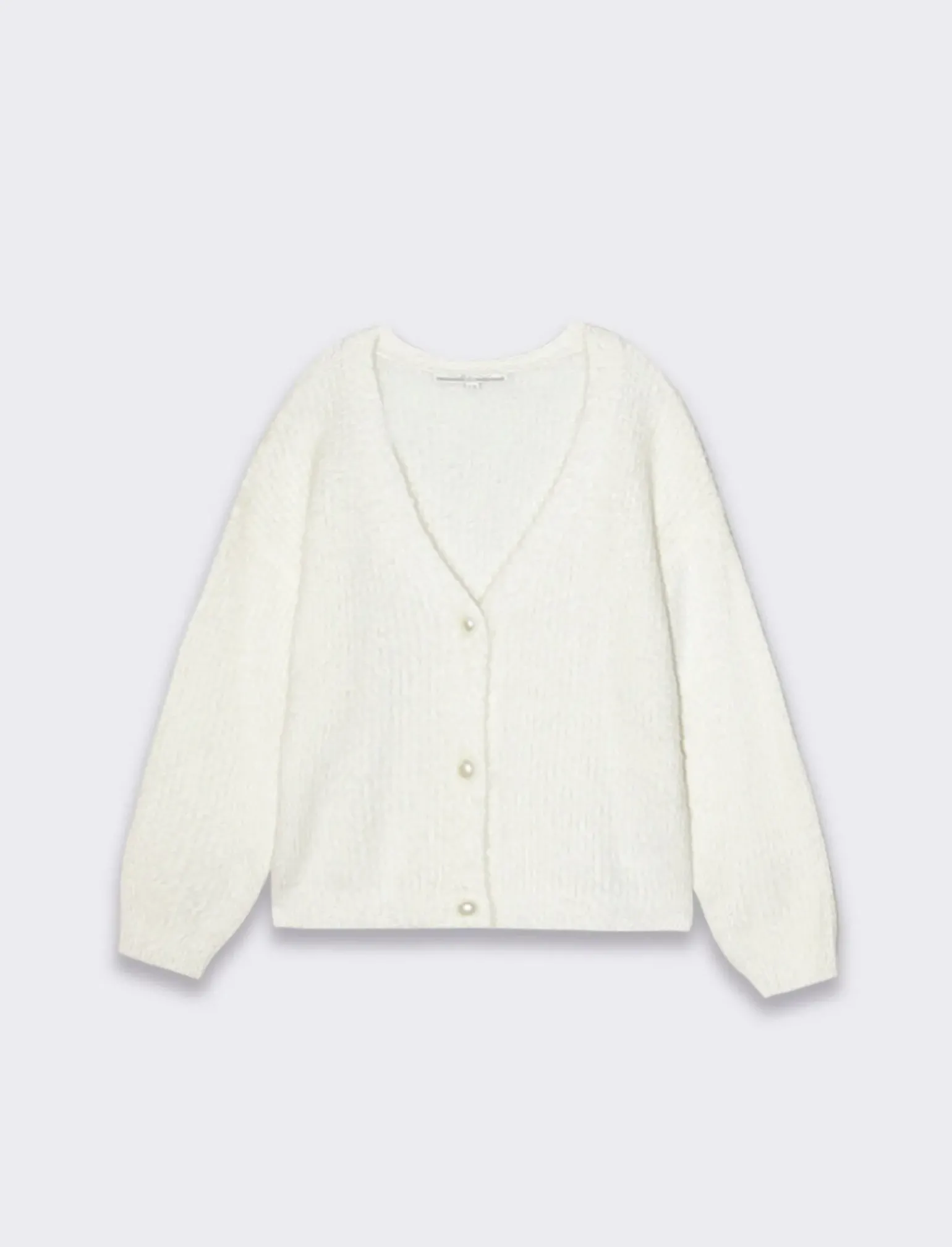 Piazza Italia Bambina|Maglieria<Maglia morbida da bambina con abbottonatura centrale - sporco