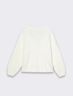 Piazza Italia Bambina|Maglieria<Maglia morbida da bambina con abbottonatura centrale - sporco