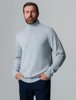 Uomo Piazza Italia Maglieria<Maglia regular fit dolcevita in filato premium effetto lana - chiaro mel.