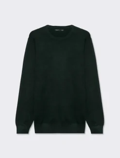 Uomo Piazza Italia Maglieria<Maglia regular fit girocollo in misto viscosa - scuro