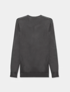 Uomo Piazza Italia Maglieria<Maglia regular fit girocollo in misto viscosa - Antracite melange