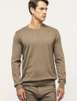 Uomo Piazza Italia Maglieria<Maglia regular fit girocollo in misto viscosa - tortora