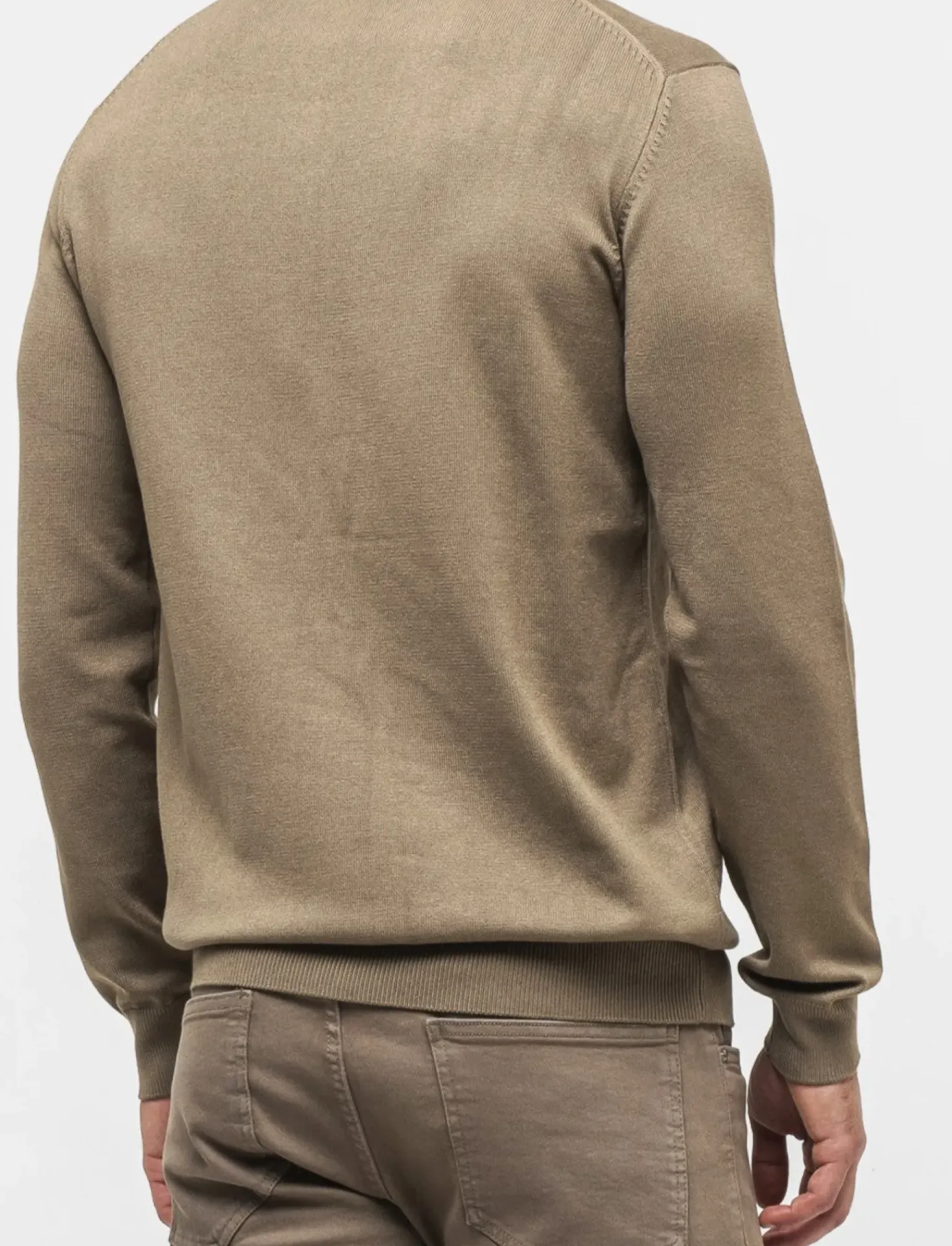 Uomo Piazza Italia Maglieria<Maglia regular fit girocollo in misto viscosa - tortora