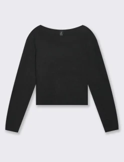 Donna Piazza Italia Maglieria<Maglia scollo a barca con lavorazione a costine -