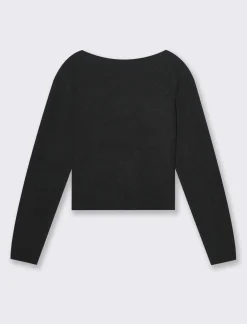 Donna Piazza Italia Maglieria<Maglia scollo a barca con lavorazione a costine -