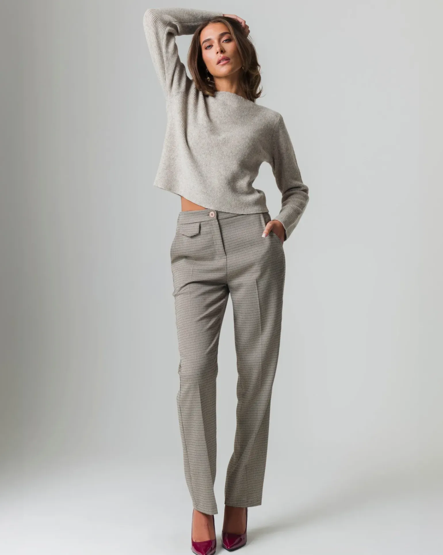 Donna Piazza Italia Maglieria<Maglia scollo a barca con lavorazione a costine - melange