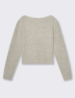 Donna Piazza Italia Maglieria<Maglia scollo a barca con lavorazione a costine - melange