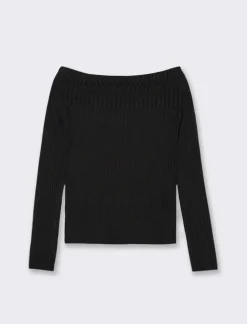 Donna Piazza Italia Maglieria<Maglia scollo a barca in costina -