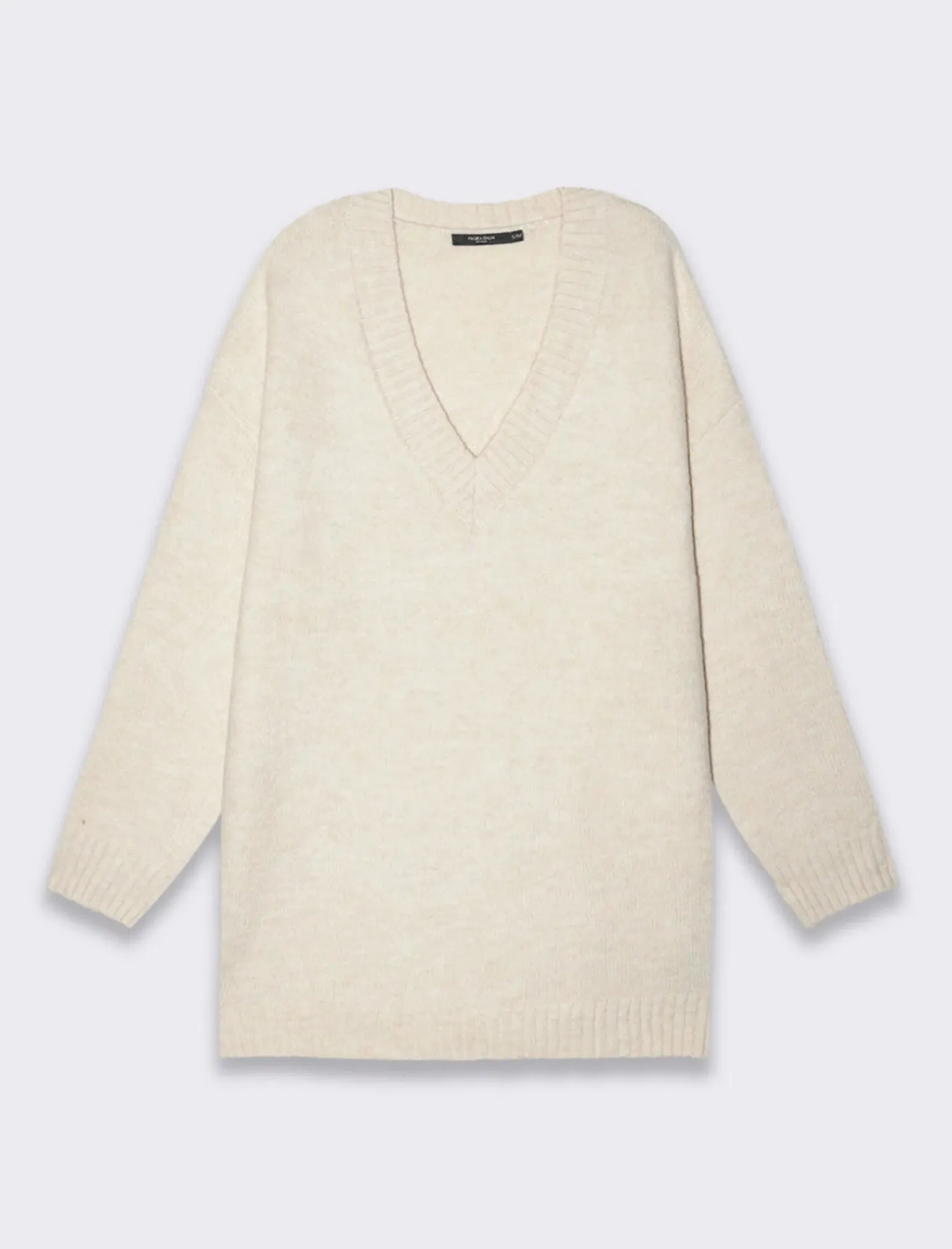 Donna Piazza Italia Donna|Maglieria<Maglia scollo a v con maniche lunghe e vestibiilità confort - Avorio