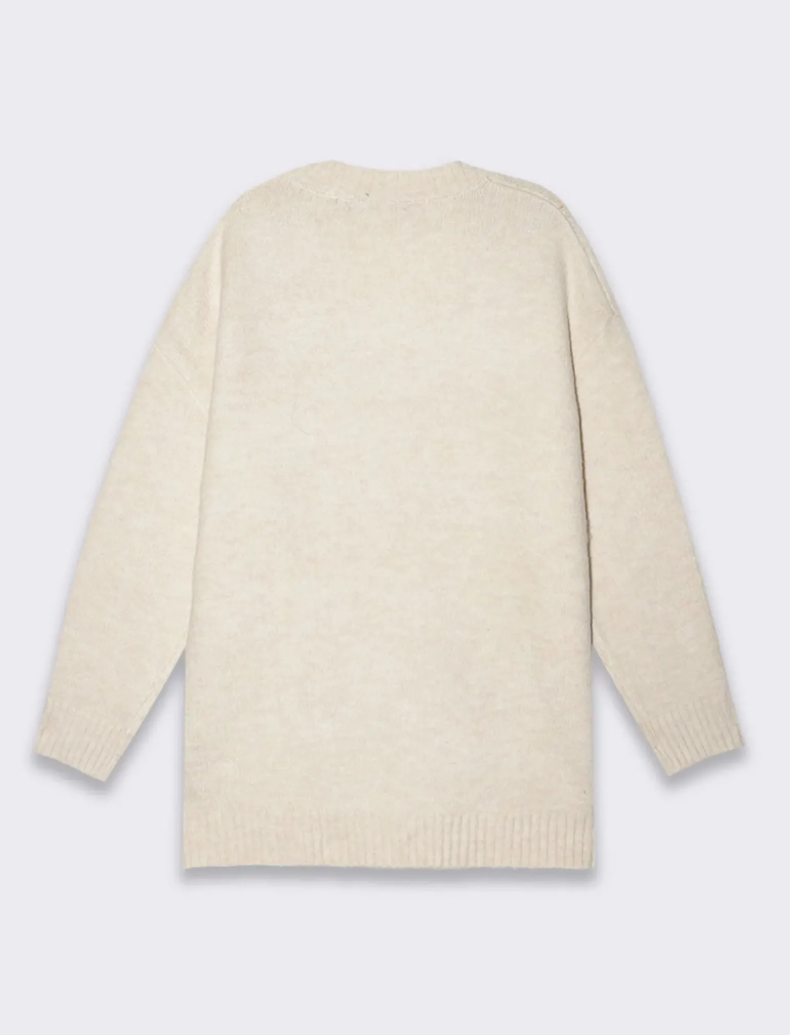 Donna Piazza Italia Donna|Maglieria<Maglia scollo a v con maniche lunghe e vestibiilità confort - Avorio