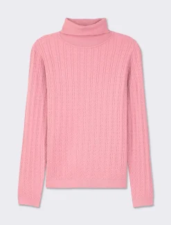 Donna Piazza Italia Donna|Maglieria<Maglia slim in morbido filato collo lato e lavorazione trecce - cipolla