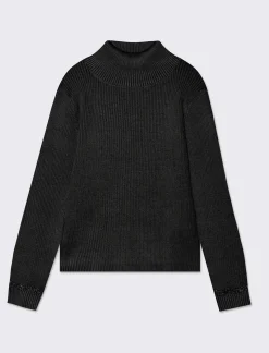 Piazza Italia Bambina|Maglieria<Maglieria con collo alto e dettaglio in fibra metallica -