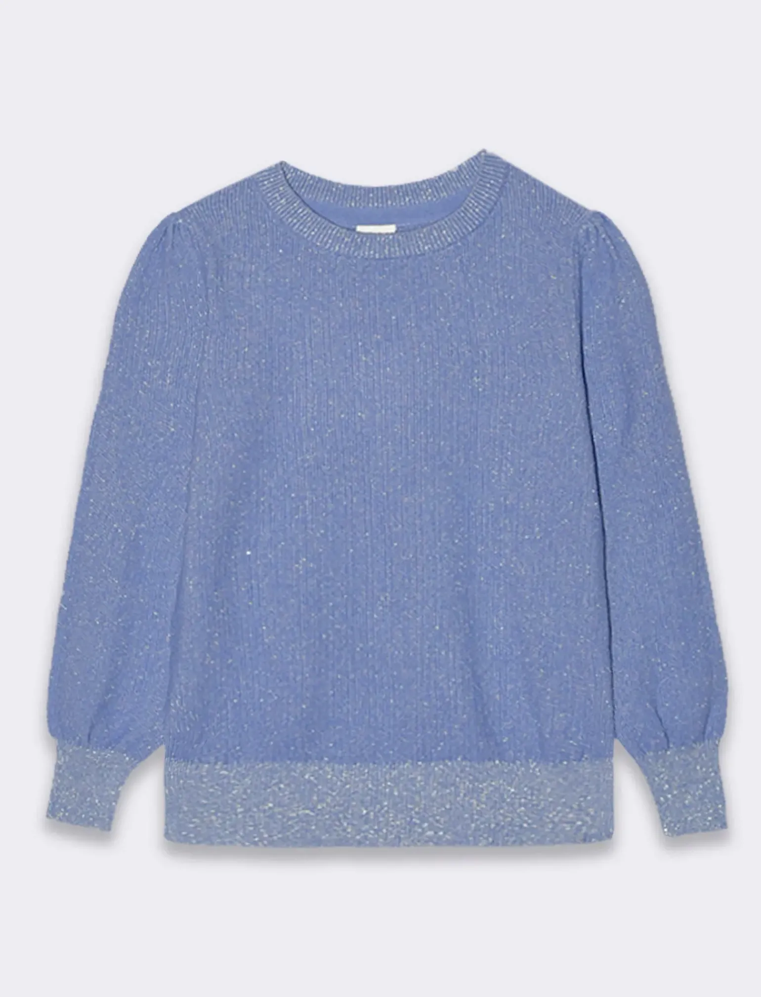 Piazza Italia Bambina|Maglieria<Maglieria con filato metallico e rib al fondo - Azzurro