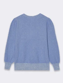 Piazza Italia Bambina|Maglieria<Maglieria con filato metallico e rib al fondo - Azzurro