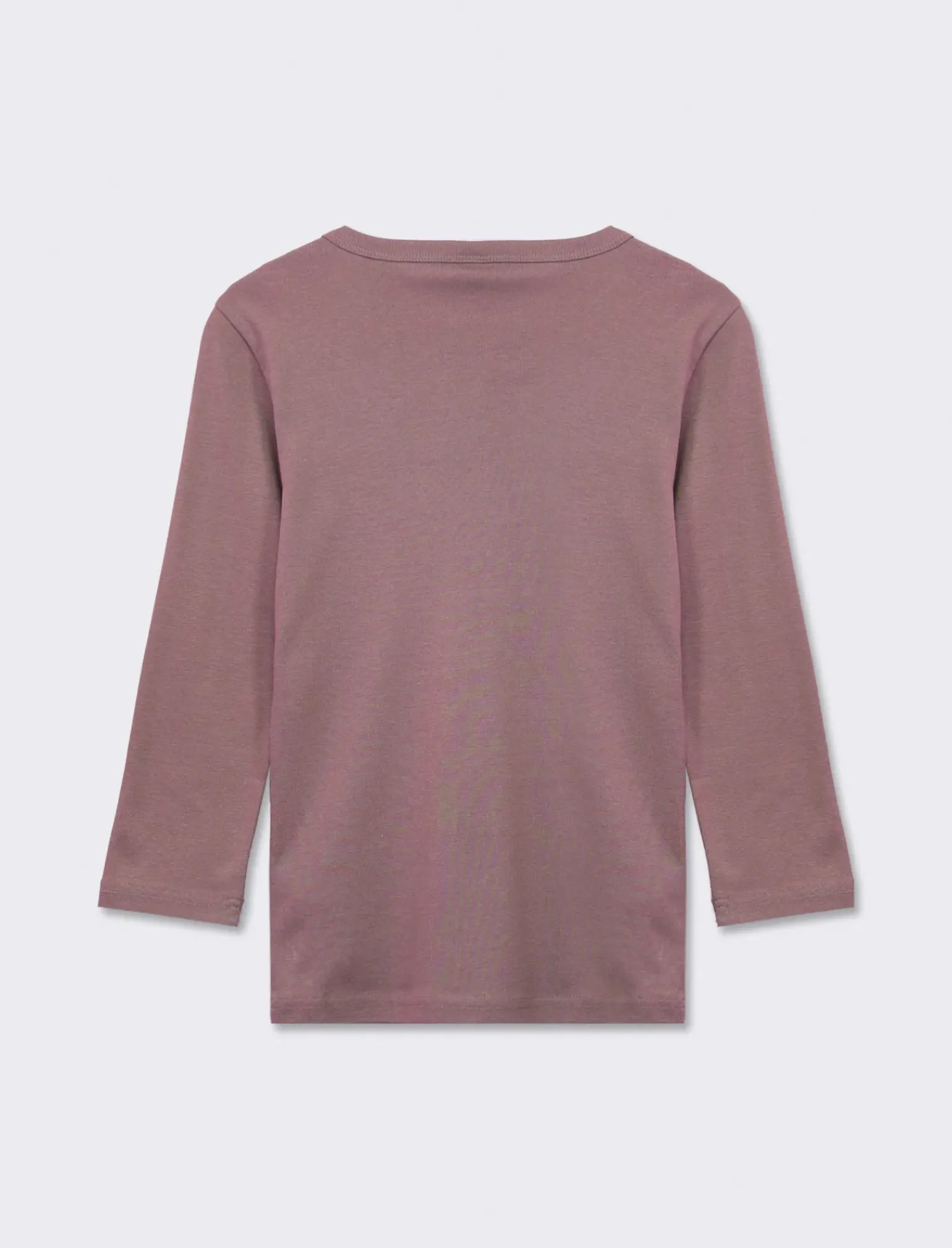 Donna Piazza Italia Donna|Maglieria<Maglietta basic scollo a V manica lunga in cotone a costina - malva