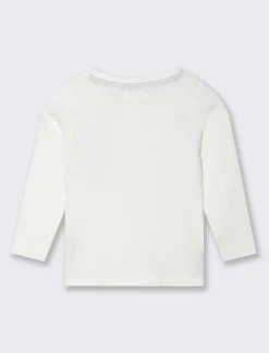 Piazza Italia Neonato|T-Shirt E Top<Maglietta collo serafino con tasca a contrasto - Bianco sporco