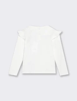 Piazza Italia Neonata<Maglietta con ricamo frontale - panna