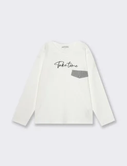 Bambino Piazza Italia Bambino|Maglieria<Maglietta con taschino da bambino - sporco