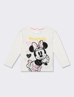 Piazza Italia Neonata<Maglietta girocollo manica lunga, in cotone, con stampa Minnie. disponibile in 2 varianti colore  -
