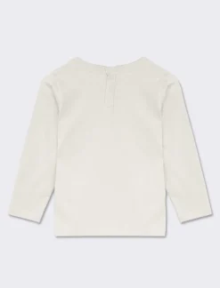 Piazza Italia T-Shirt E Top<Maglietta girocollo manica lunga in cotone, tinta unita con etichetta tessita al fondo - sporco